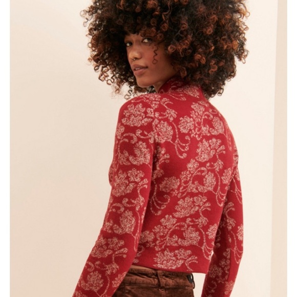 Anthropologie Ruched Mock Neck Sweater Size Medium NWT - Picture 5 of 16